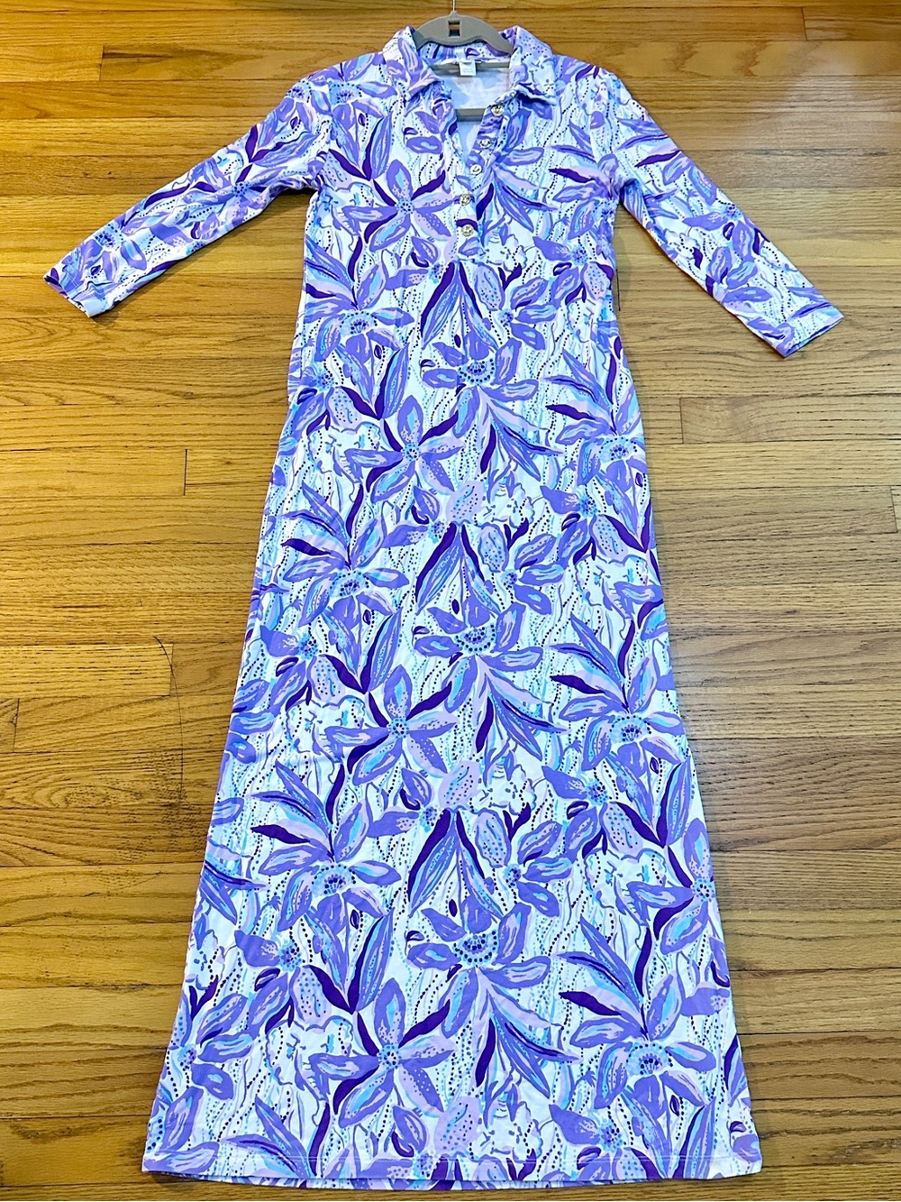 Lilly Pulitzer XS Berkely Maxi Dress in Tropicalia Purple Elephant In The Bloom